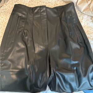 Black Leather Women's pants
